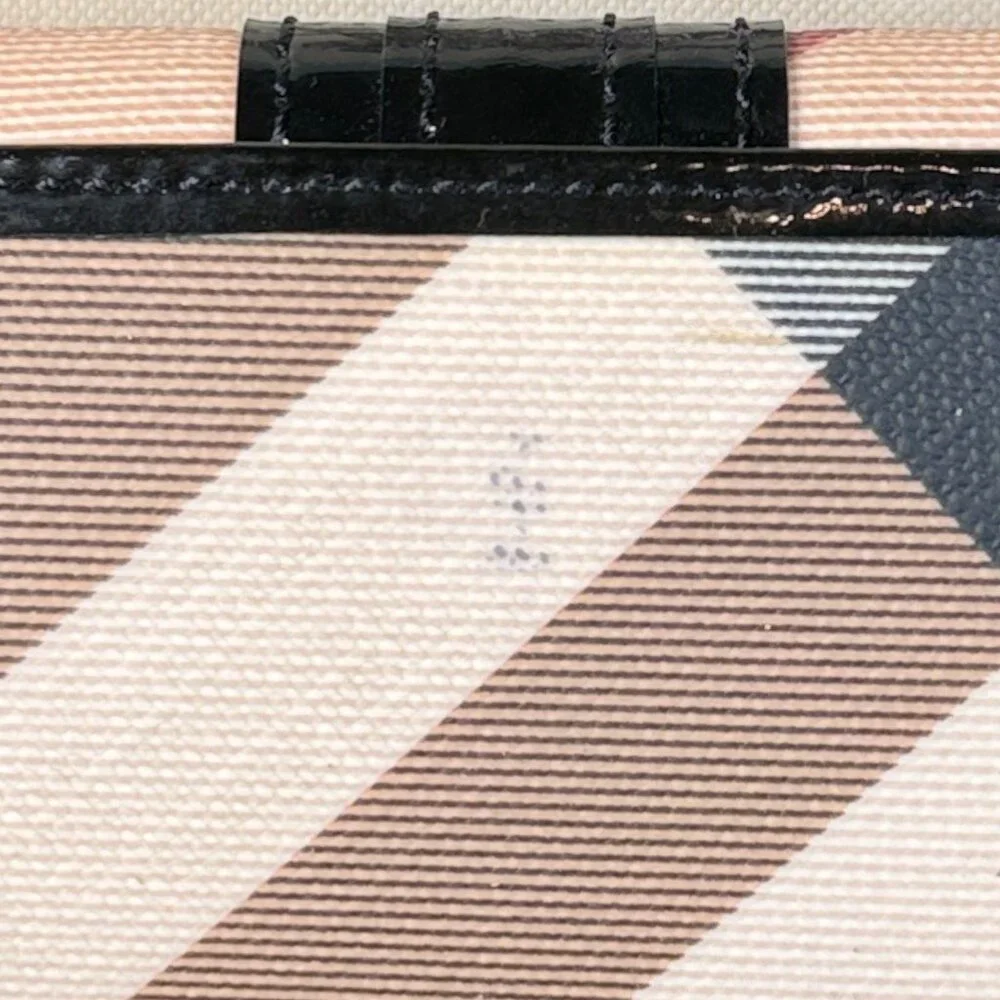 Burberry Leather SuperNova Black Patent Trim Cardholder Keycase with COA NEW